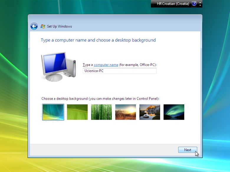 vista install 20