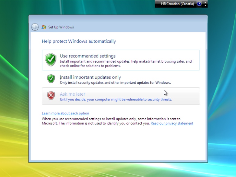 vista install 21
