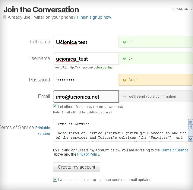 Twitter registracija 01