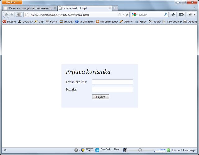 centriranje centriranje