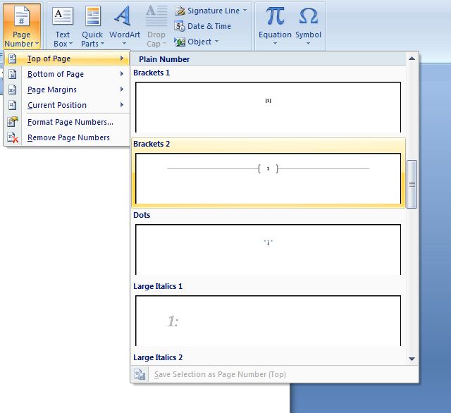 page numbers