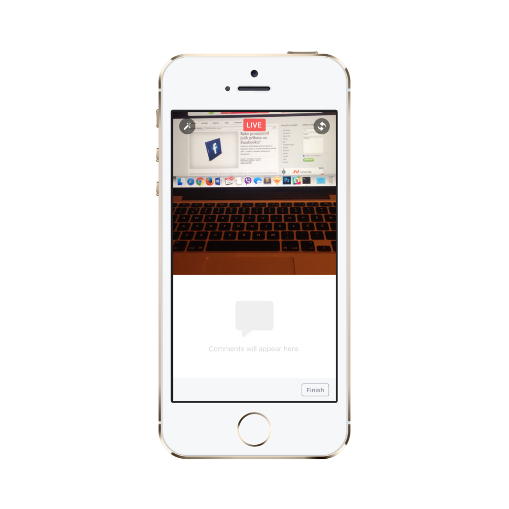 Facebook live streaming