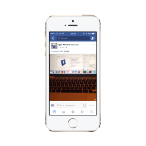 Facebook live objava