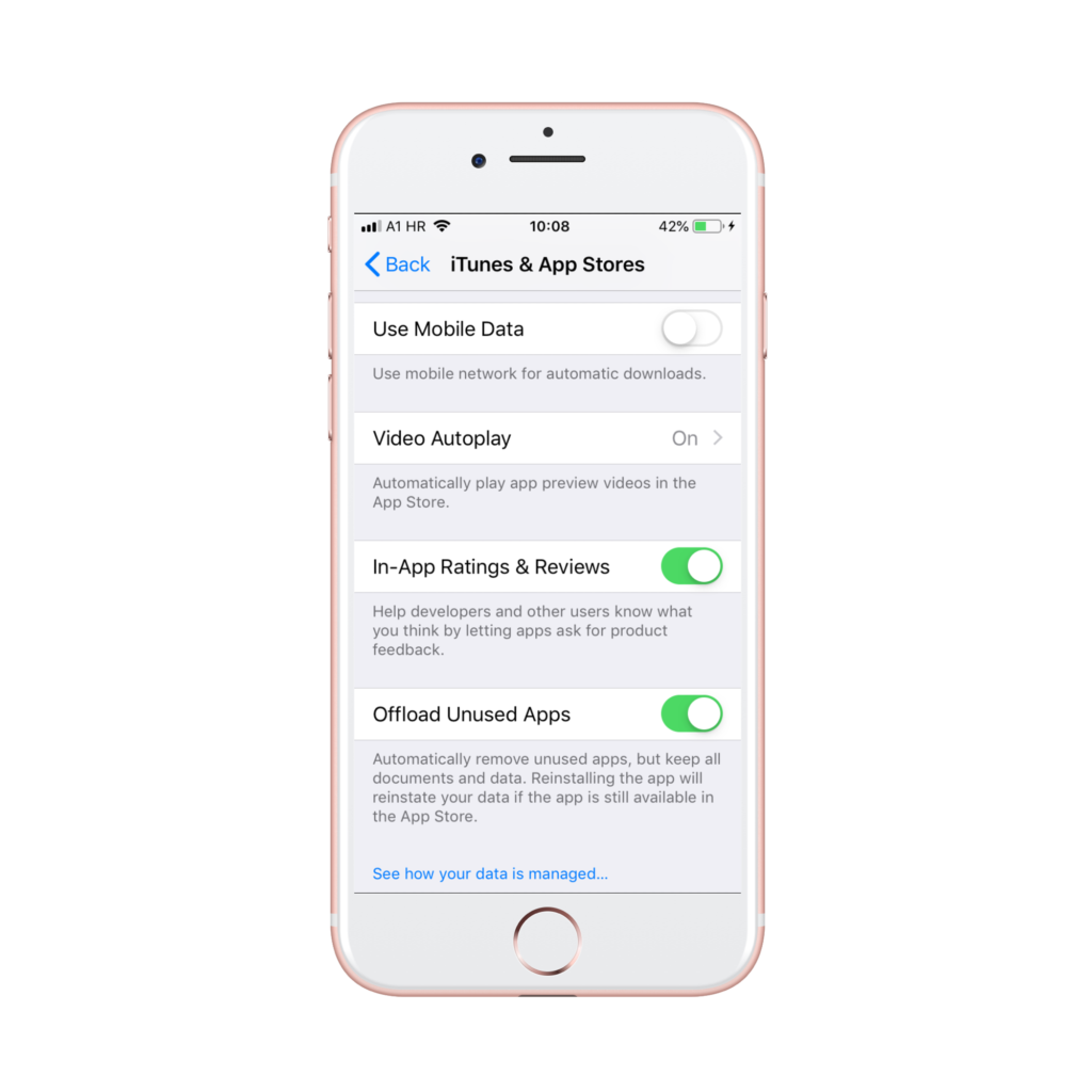 How to disable automatic app offload Amazy Daisy